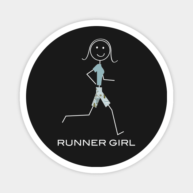 Funny Womens Running Design Magnet by whyitsme